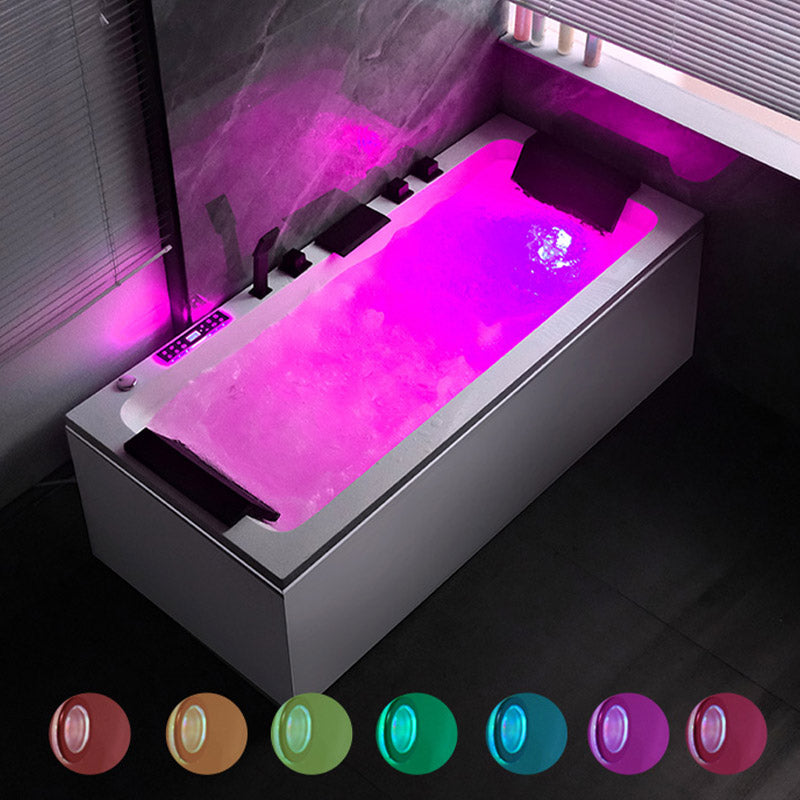 Modern Style Alcove Bath Tub Acrylic Rectangular Bathroom Bathtub with Faucet Clearhalo 'Bathroom Remodel & Bathroom Fixtures' 'Bathtubs' 'Home Improvement' 'home_improvement' 'home_improvement_bathtubs' 'Showers & Bathtubs' 6662676