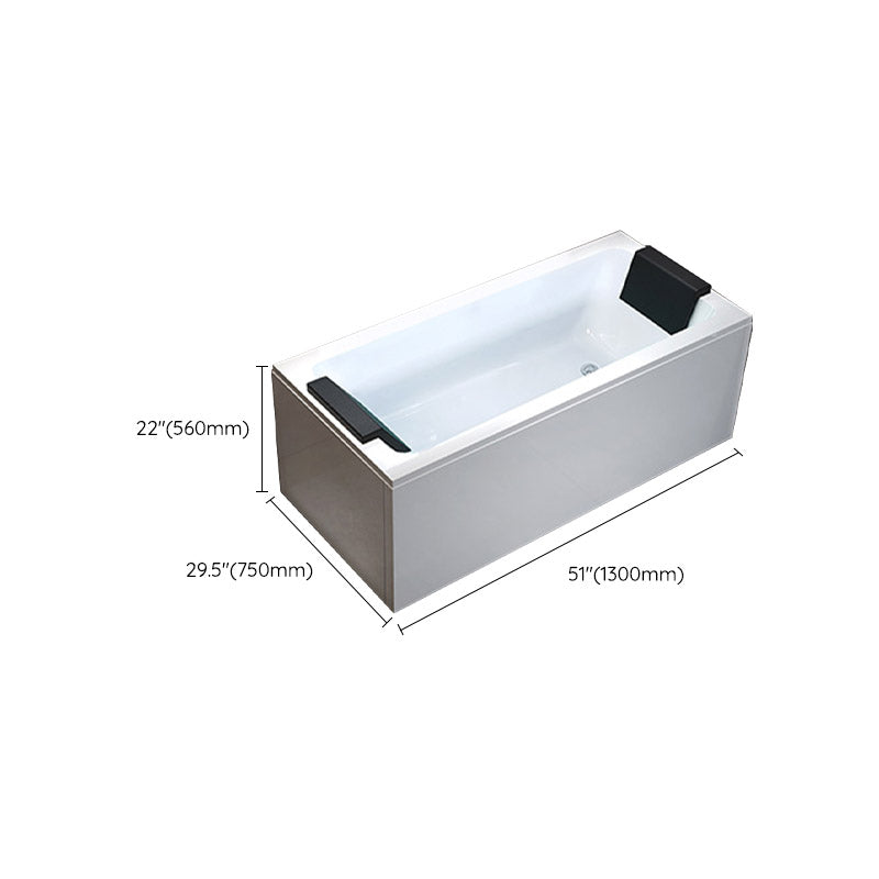 Modern Style Alcove Bath Tub Acrylic Rectangular Bathroom Bathtub with Faucet Clearhalo 'Bathroom Remodel & Bathroom Fixtures' 'Bathtubs' 'Home Improvement' 'home_improvement' 'home_improvement_bathtubs' 'Showers & Bathtubs' 6662680