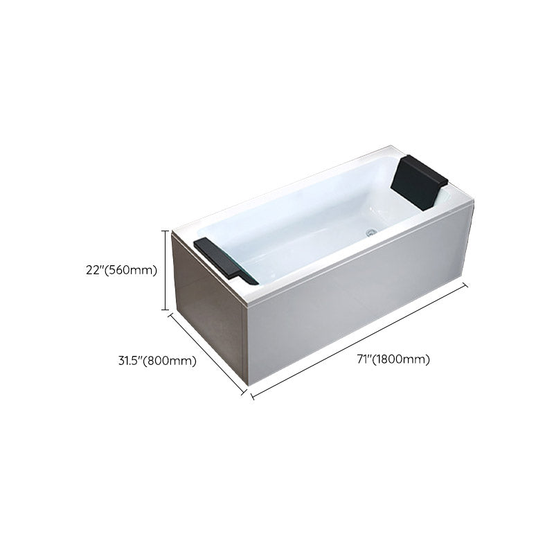 Modern Style Alcove Bath Tub Acrylic Rectangular Bathroom Bathtub with Faucet Clearhalo 'Bathroom Remodel & Bathroom Fixtures' 'Bathtubs' 'Home Improvement' 'home_improvement' 'home_improvement_bathtubs' 'Showers & Bathtubs' 6662685