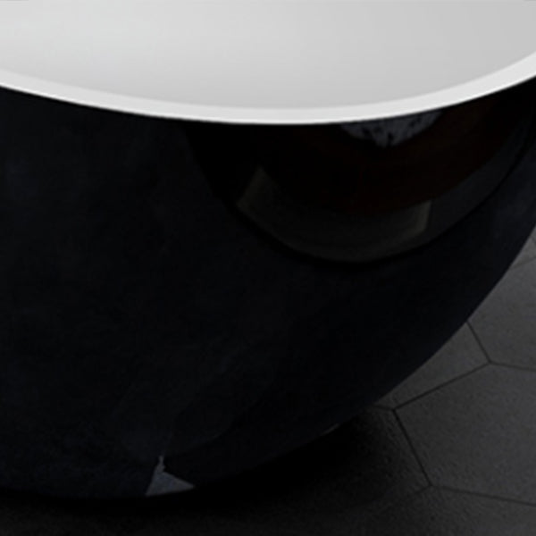 Modern Stone Ellipse Bathtub Freestand Soaking Bathtub with Drain Bath Tub Clearhalo 'Bathroom Remodel & Bathroom Fixtures' 'Bathtubs' 'Home Improvement' 'home_improvement' 'home_improvement_bathtubs' 'Showers & Bathtubs' 6662718