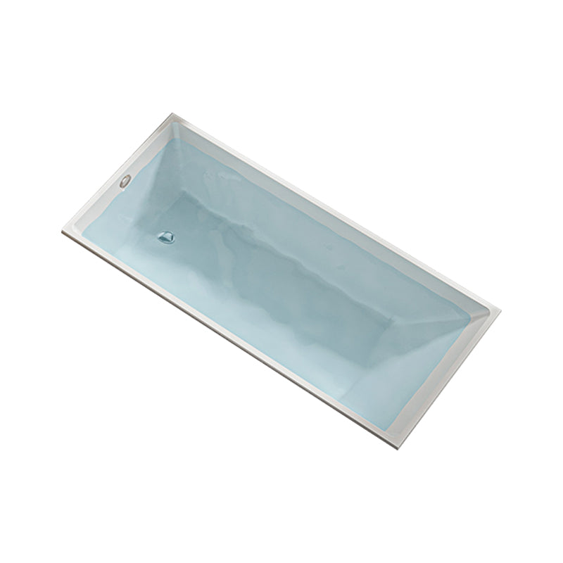 Contemporary Drop-in Soaking Bathtub Rectangle Acrylic Bathtub in White 55"L x 28"W x 18"H Clearhalo 'Bathroom Remodel & Bathroom Fixtures' 'Bathtubs' 'Home Improvement' 'home_improvement' 'home_improvement_bathtubs' 'Showers & Bathtubs' 6662734