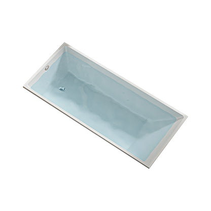 Contemporary Drop-in Soaking Bathtub Rectangle Acrylic Bathtub in White 55"L x 28"W x 18"H Clearhalo 'Bathroom Remodel & Bathroom Fixtures' 'Bathtubs' 'Home Improvement' 'home_improvement' 'home_improvement_bathtubs' 'Showers & Bathtubs' 6662734