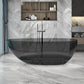 Modern Ellipse Bathtub Freestand Soaking Bathtub with Drain Bath Tub Black Clearhalo 'Bathroom Remodel & Bathroom Fixtures' 'Bathtubs' 'Home Improvement' 'home_improvement' 'home_improvement_bathtubs' 'Showers & Bathtubs' 6662763