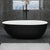 Modern Ellipse Bathtub Freestand Soaking Bathtub with Drain Bath Tub Black White Clearhalo 'Bathroom Remodel & Bathroom Fixtures' 'Bathtubs' 'Home Improvement' 'home_improvement' 'home_improvement_bathtubs' 'Showers & Bathtubs' 6662770