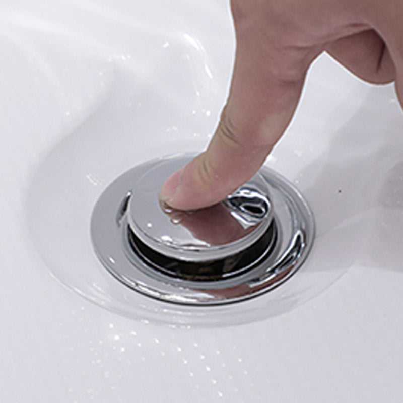 Modern White Acrylic Rectangle Bathtub Back to Wall with Drain Bath Tub Clearhalo 'Bathroom Remodel & Bathroom Fixtures' 'Bathtubs' 'Home Improvement' 'home_improvement' 'home_improvement_bathtubs' 'Showers & Bathtubs' 6662802