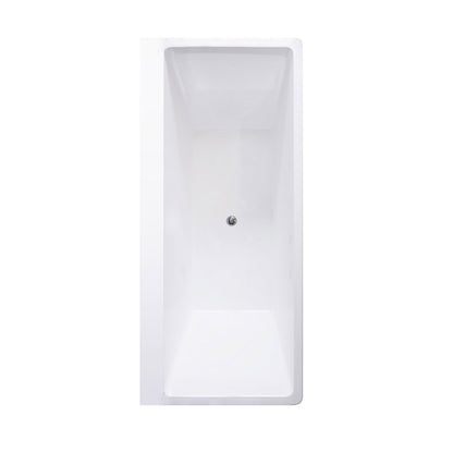 Contemporary Whirlpool/Soaking Bathtub Rectangle Drop-in Bathtub in White Tub Only Tub Clearhalo 'Bathroom Remodel & Bathroom Fixtures' 'Bathtubs' 'Home Improvement' 'home_improvement' 'home_improvement_bathtubs' 'Showers & Bathtubs' 6662821