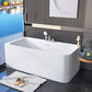 Modern Acrylic Rectangle Bathtub Soaking Back to Wall Bathtub with Drain and Overflow Trim Right Clearhalo 'Bathroom Remodel & Bathroom Fixtures' 'Bathtubs' 'Home Improvement' 'home_improvement' 'home_improvement_bathtubs' 'Showers & Bathtubs' 6662891