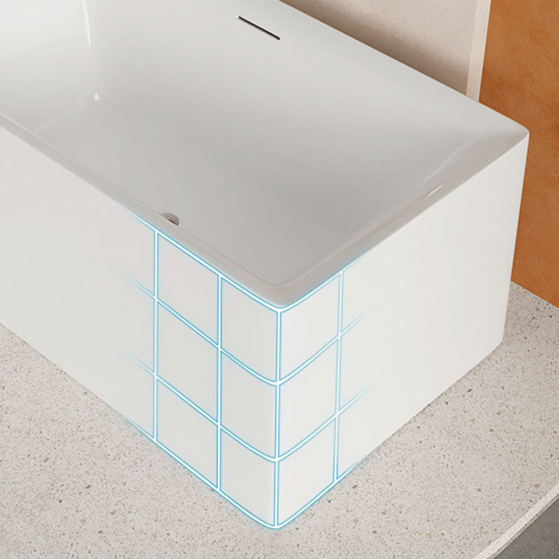 Modern Acrylic Freestanding Bathtub Soaking Tub without Faucet Holes Clearhalo 'Bathroom Remodel & Bathroom Fixtures' 'Bathtubs' 'Home Improvement' 'home_improvement' 'home_improvement_bathtubs' 'Showers & Bathtubs' 6662910