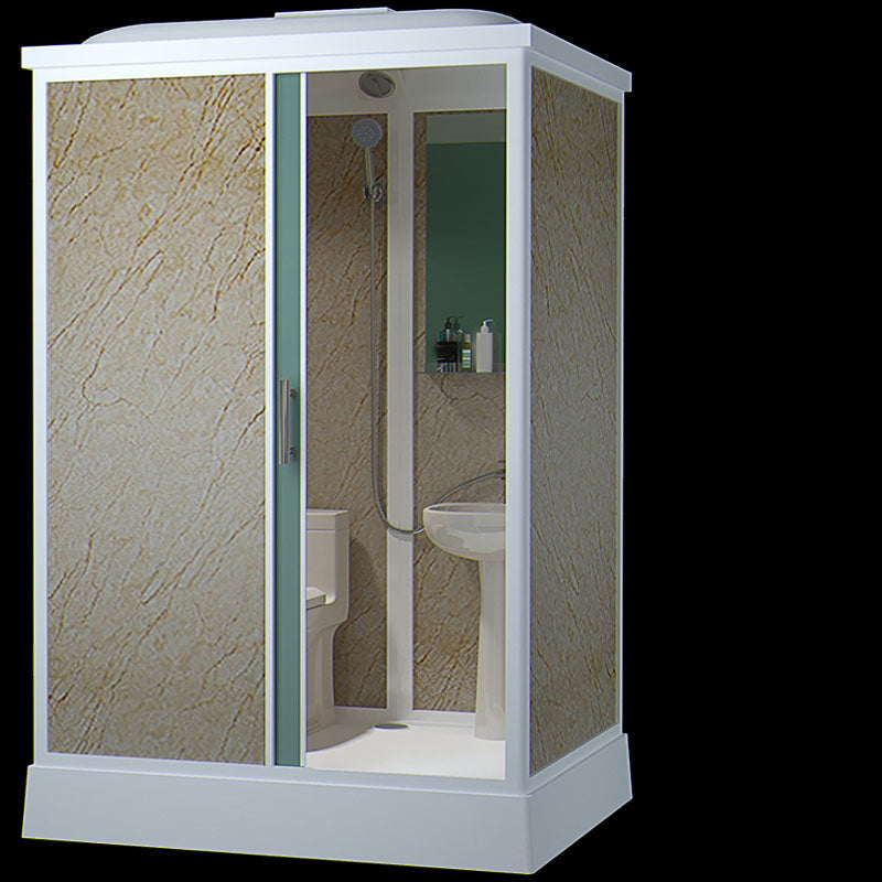 Contemporary Shower Stall Frosted Rectangle Framed Shower Stall with Ceiling Clearhalo 'Bathroom Remodel & Bathroom Fixtures' 'Home Improvement' 'home_improvement' 'home_improvement_shower_stalls_enclosures' 'Shower Stalls & Enclosures' 'shower_stalls_enclosures' 'Showers & Bathtubs' 6664521