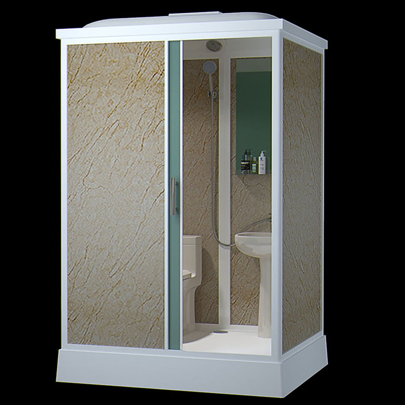 Contemporary Shower Stall Frosted Rectangle Framed Shower Stall with Ceiling 55"L x 43"W x 85"H Front Opening Patterned/Rain Glass Clearhalo 'Bathroom Remodel & Bathroom Fixtures' 'Home Improvement' 'home_improvement' 'home_improvement_shower_stalls_enclosures' 'Shower Stalls & Enclosures' 'shower_stalls_enclosures' 'Showers & Bathtubs' 6664523