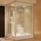 Contemporary Shower Stall Frosted Rectangle Framed Shower Stall with Ceiling 55"L x 43"W x 85"H Sided Opening Frosted Glass Clearhalo 'Bathroom Remodel & Bathroom Fixtures' 'Home Improvement' 'home_improvement' 'home_improvement_shower_stalls_enclosures' 'Shower Stalls & Enclosures' 'shower_stalls_enclosures' 'Showers & Bathtubs' 6664525