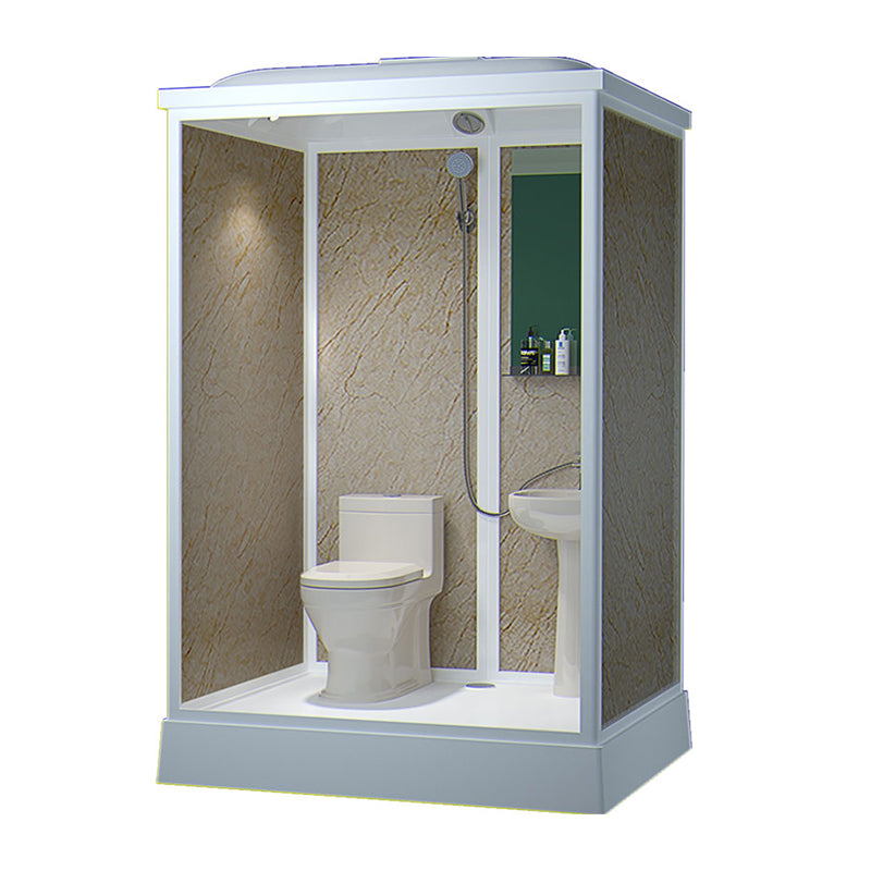 Contemporary Shower Stall Frosted Rectangle Framed Shower Stall with Ceiling Clearhalo 'Bathroom Remodel & Bathroom Fixtures' 'Home Improvement' 'home_improvement' 'home_improvement_shower_stalls_enclosures' 'Shower Stalls & Enclosures' 'shower_stalls_enclosures' 'Showers & Bathtubs' 6664527