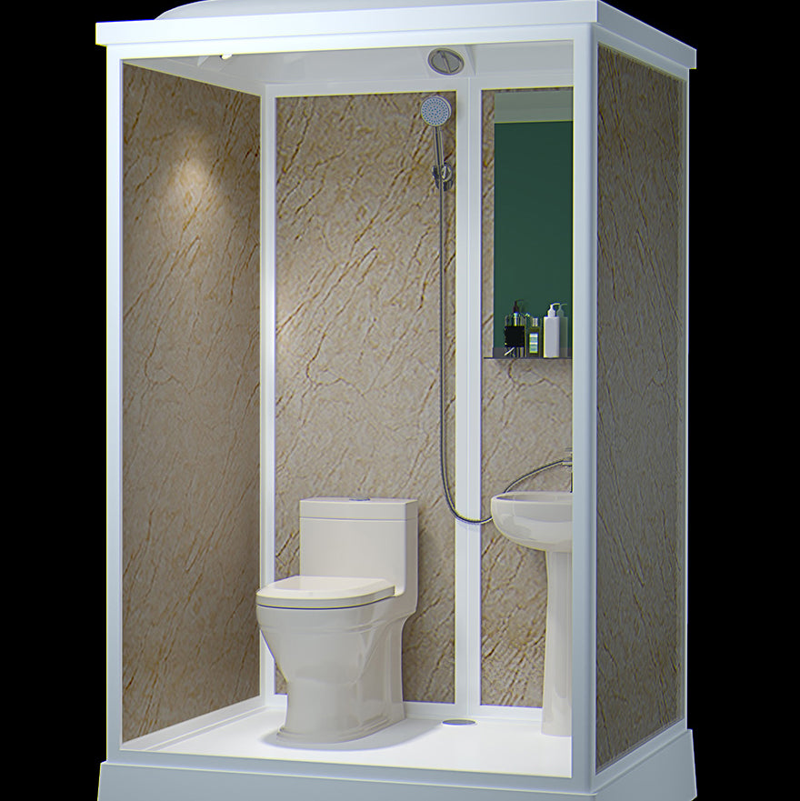Contemporary Shower Stall Frosted Rectangle Framed Shower Stall with Ceiling Clearhalo 'Bathroom Remodel & Bathroom Fixtures' 'Home Improvement' 'home_improvement' 'home_improvement_shower_stalls_enclosures' 'Shower Stalls & Enclosures' 'shower_stalls_enclosures' 'Showers & Bathtubs' 6664538