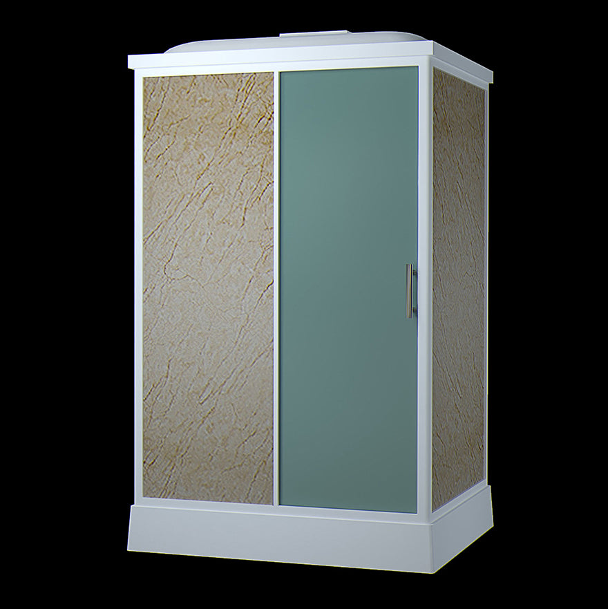 Contemporary Shower Stall Frosted Rectangle Framed Shower Stall with Ceiling Clearhalo 'Bathroom Remodel & Bathroom Fixtures' 'Home Improvement' 'home_improvement' 'home_improvement_shower_stalls_enclosures' 'Shower Stalls & Enclosures' 'shower_stalls_enclosures' 'Showers & Bathtubs' 6664542