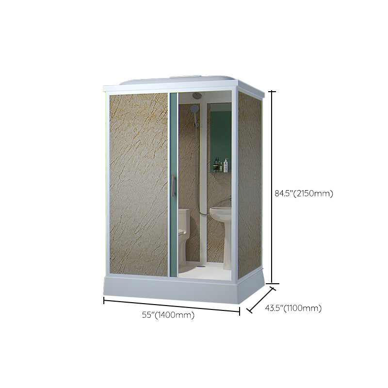 Contemporary Shower Stall Frosted Rectangle Framed Shower Stall with Ceiling Clearhalo 'Bathroom Remodel & Bathroom Fixtures' 'Home Improvement' 'home_improvement' 'home_improvement_shower_stalls_enclosures' 'Shower Stalls & Enclosures' 'shower_stalls_enclosures' 'Showers & Bathtubs' 6664543
