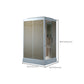 Contemporary Shower Stall Frosted Rectangle Framed Shower Stall with Ceiling Clearhalo 'Bathroom Remodel & Bathroom Fixtures' 'Home Improvement' 'home_improvement' 'home_improvement_shower_stalls_enclosures' 'Shower Stalls & Enclosures' 'shower_stalls_enclosures' 'Showers & Bathtubs' 6664544