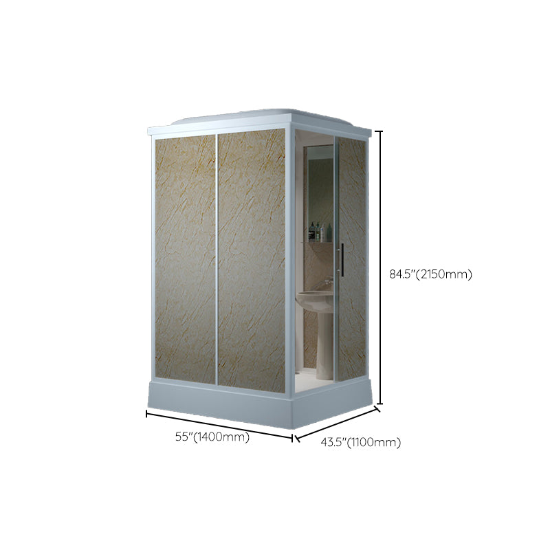 Contemporary Shower Stall Frosted Rectangle Framed Shower Stall with Ceiling Clearhalo 'Bathroom Remodel & Bathroom Fixtures' 'Home Improvement' 'home_improvement' 'home_improvement_shower_stalls_enclosures' 'Shower Stalls & Enclosures' 'shower_stalls_enclosures' 'Showers & Bathtubs' 6664544