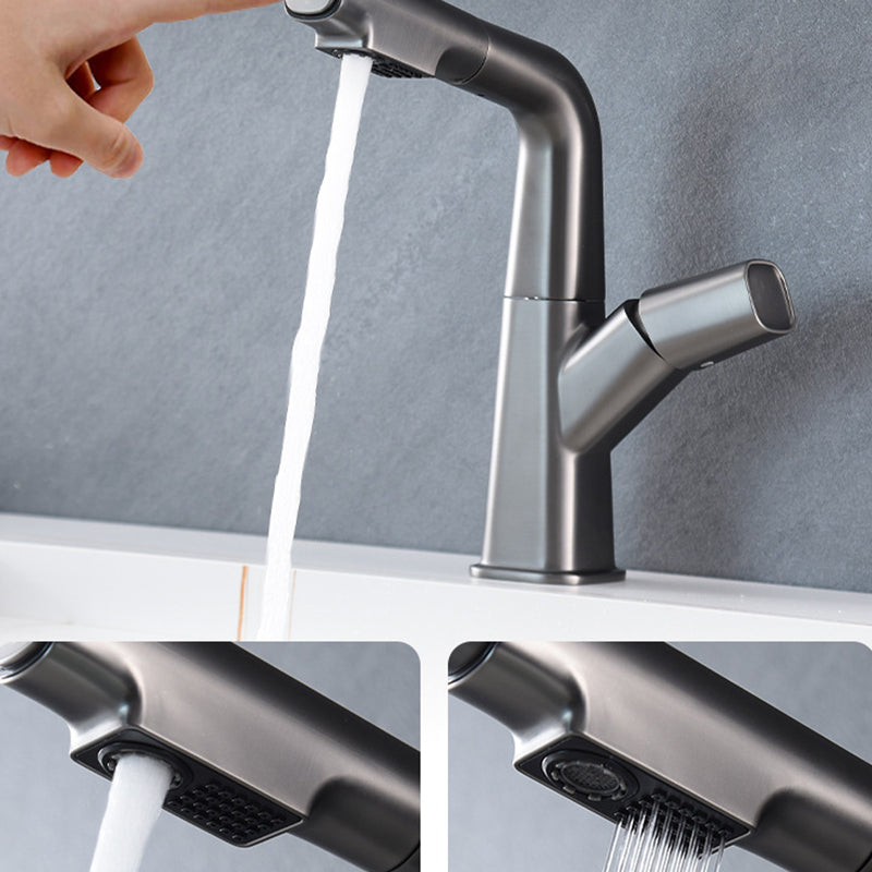 Vessel Sink Faucet Modern Style Swivel Spout Faucet for Bathroom Clearhalo 'Bathroom Remodel & Bathroom Fixtures' 'Bathroom Sink Faucets' 'Bathroom Sinks & Faucet Components' 'bathroom_sink_faucets' 'Home Improvement' 'home_improvement' 'home_improvement_bathroom_sink_faucets' 6667057