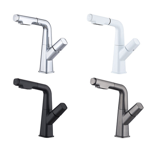 Vessel Sink Faucet Modern Style Swivel Spout Faucet for Bathroom Clearhalo 'Bathroom Remodel & Bathroom Fixtures' 'Bathroom Sink Faucets' 'Bathroom Sinks & Faucet Components' 'bathroom_sink_faucets' 'Home Improvement' 'home_improvement' 'home_improvement_bathroom_sink_faucets' 6667061