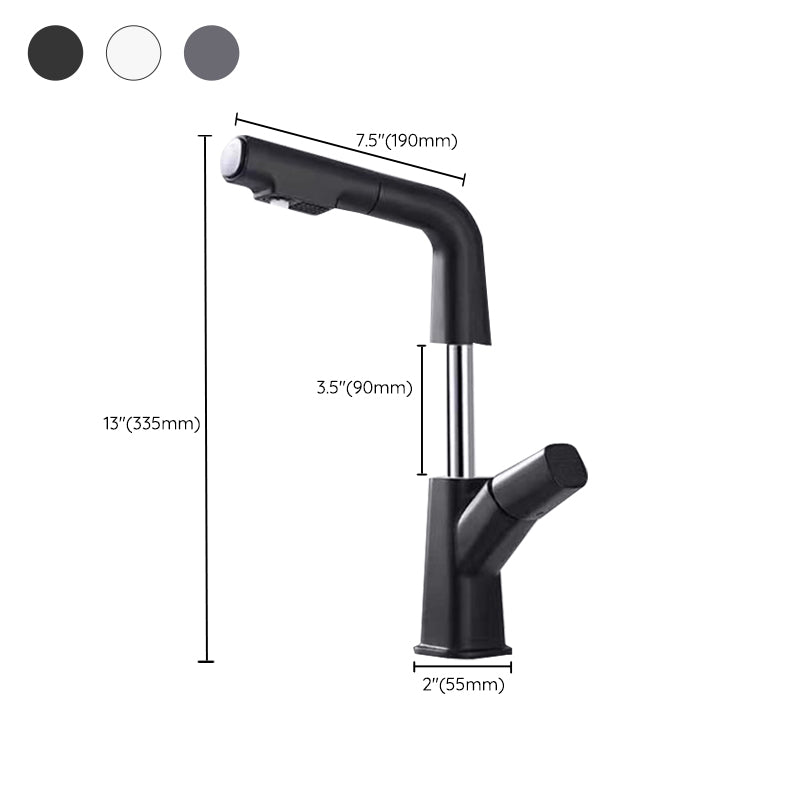 Modern Centerset Bathroom Faucet Solid Color Copper Vessel Sink Faucet Clearhalo 'Bathroom Remodel & Bathroom Fixtures' 'Bathroom Sink Faucets' 'Bathroom Sinks & Faucet Components' 'bathroom_sink_faucets' 'Home Improvement' 'home_improvement' 'home_improvement_bathroom_sink_faucets' 6667164