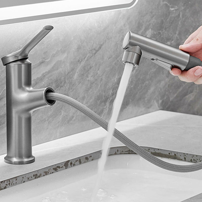 Modern Centerset Faucet Copper Centerset Lavatory Faucet for Bathroom Clearhalo 'Bathroom Remodel & Bathroom Fixtures' 'Bathroom Sink Faucets' 'Bathroom Sinks & Faucet Components' 'bathroom_sink_faucets' 'Home Improvement' 'home_improvement' 'home_improvement_bathroom_sink_faucets' 6667173