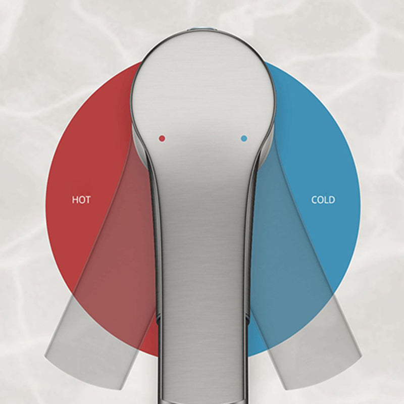 Modern Centerset Faucet Copper Centerset Lavatory Faucet for Bathroom Clearhalo 'Bathroom Remodel & Bathroom Fixtures' 'Bathroom Sink Faucets' 'Bathroom Sinks & Faucet Components' 'bathroom_sink_faucets' 'Home Improvement' 'home_improvement' 'home_improvement_bathroom_sink_faucets' 6667178