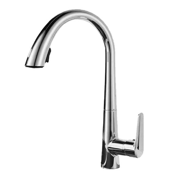 Contemporary Faucet Stainless Steel Single Handle High Arc Faucet for Kitchen Chrome Clearhalo 'Home Improvement' 'home_improvement' 'home_improvement_kitchen_faucets' 'Kitchen Faucets' 'Kitchen Remodel & Kitchen Fixtures' 'Kitchen Sinks & Faucet Components' 'kitchen_faucets' 6667244