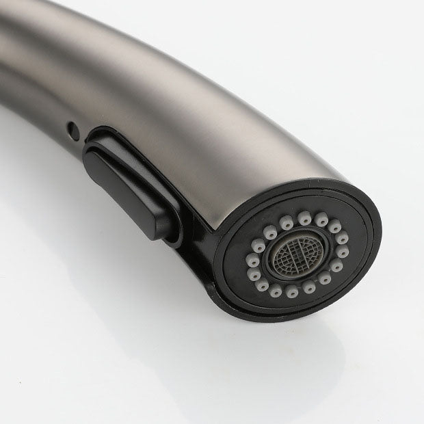 Contemporary Faucet Stainless Steel Single Handle High Arc Faucet for Kitchen Clearhalo 'Home Improvement' 'home_improvement' 'home_improvement_kitchen_faucets' 'Kitchen Faucets' 'Kitchen Remodel & Kitchen Fixtures' 'Kitchen Sinks & Faucet Components' 'kitchen_faucets' 6667263