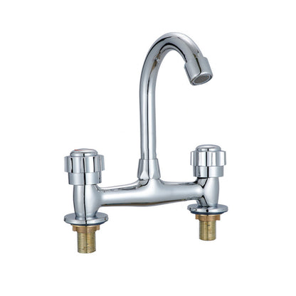 Modern Kitchen Bar Faucet Brass 2 Knob Handle and Supply Lines Bar Prep Kitchen Faucet Silver Supply Line Not Included Clearhalo 'Home Improvement' 'home_improvement' 'home_improvement_kitchen_faucets' 'Kitchen Faucets' 'Kitchen Remodel & Kitchen Fixtures' 'Kitchen Sinks & Faucet Components' 'kitchen_faucets' 6667266