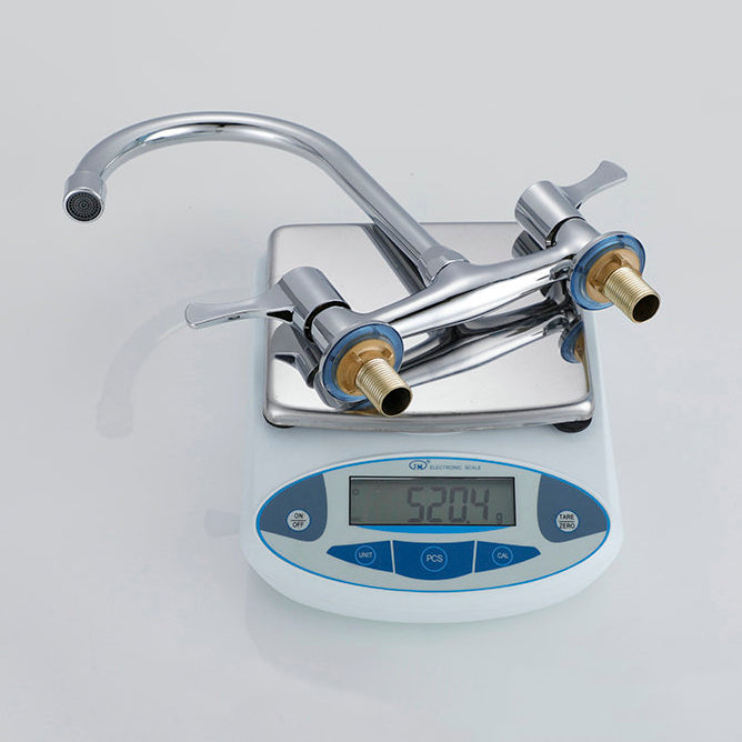 Modern Kitchen Bar Faucet Brass 2 Knob Handle and Supply Lines Bar Prep Kitchen Faucet Clearhalo 'Home Improvement' 'home_improvement' 'home_improvement_kitchen_faucets' 'Kitchen Faucets' 'Kitchen Remodel & Kitchen Fixtures' 'Kitchen Sinks & Faucet Components' 'kitchen_faucets' 6667284