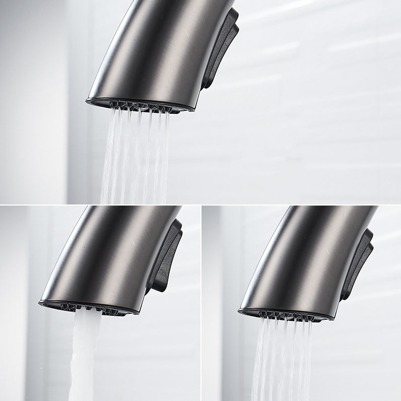 Contemporary Kitchen Faucet Copper Single Handle High Arc Kitchen Faucet Clearhalo 'Home Improvement' 'home_improvement' 'home_improvement_kitchen_faucets' 'Kitchen Faucets' 'Kitchen Remodel & Kitchen Fixtures' 'Kitchen Sinks & Faucet Components' 'kitchen_faucets' 6667306