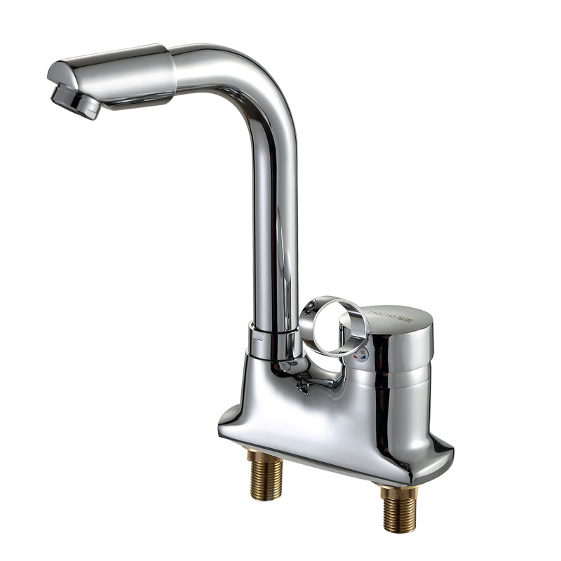 Modern Kitchen Sink Faucet Brass Lever Handles and Supply Lines Bar Prep Kitchen Faucet Clearhalo 'Home Improvement' 'home_improvement' 'home_improvement_kitchen_faucets' 'Kitchen Faucets' 'Kitchen Remodel & Kitchen Fixtures' 'Kitchen Sinks & Faucet Components' 'kitchen_faucets' 6667322