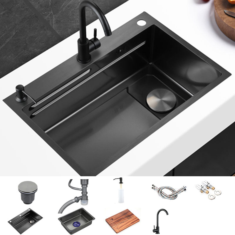 Classic Style Sink Dirt Resistant Stainless Steel Sink for Kitchen Sink with Faucet Round Faucet Clearhalo 'Home Improvement' 'home_improvement' 'home_improvement_kitchen_sinks' 'Kitchen Remodel & Kitchen Fixtures' 'Kitchen Sinks & Faucet Components' 'Kitchen Sinks' 'kitchen_sinks' 6667381