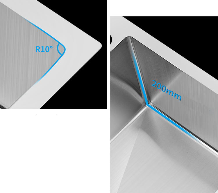 Classic Style Kitchen Sink Stainless Steel Drop-In Noise-cancelling Design Kitchen Sink Clearhalo 'Home Improvement' 'home_improvement' 'home_improvement_kitchen_sinks' 'Kitchen Remodel & Kitchen Fixtures' 'Kitchen Sinks & Faucet Components' 'Kitchen Sinks' 'kitchen_sinks' 6667477