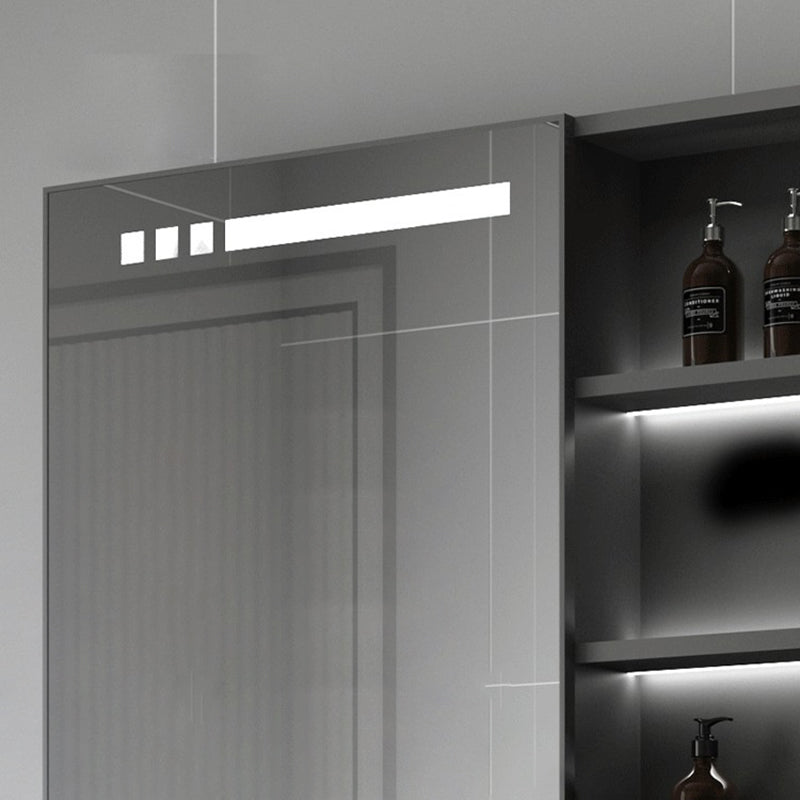 Metal Frame Bath Vanity Mirror Rectangle Wall Mount Single Sink Bathroom Vanity Set Clearhalo 'Bathroom Remodel & Bathroom Fixtures' 'Bathroom Vanities' 'bathroom_vanities' 'Home Improvement' 'home_improvement' 'home_improvement_bathroom_vanities' 6667615