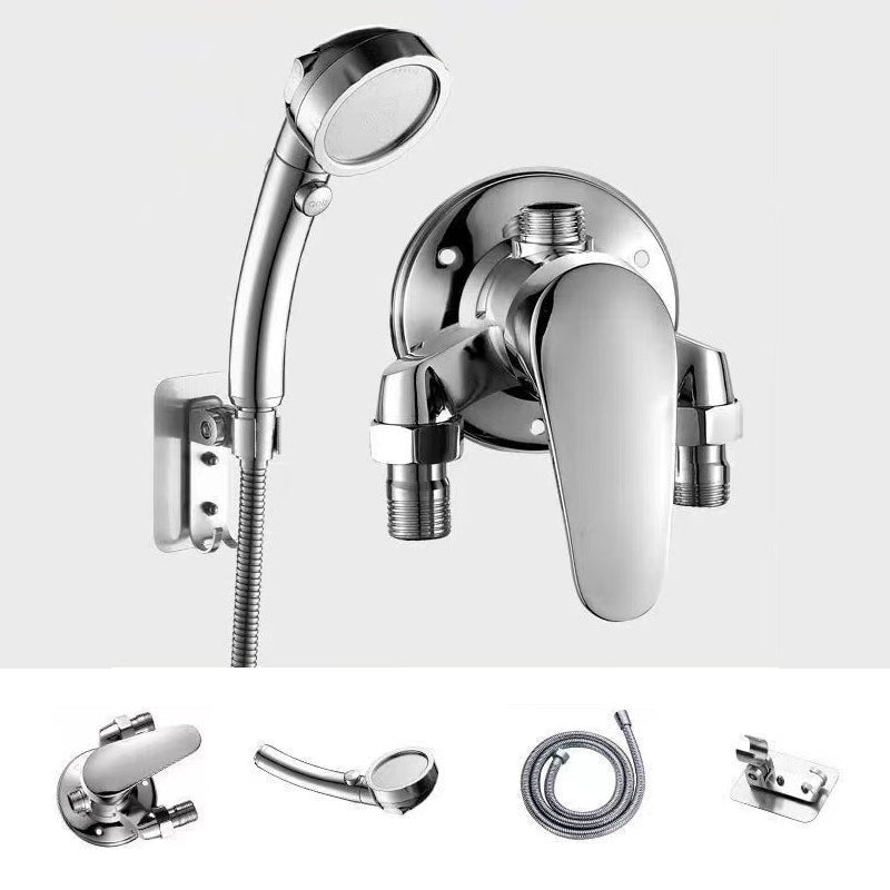 Shower Trim Massage Jet Level Handle Wall Mounted Shower Trim Metal Three-speed Hand Spray Clearhalo 'Bathroom Remodel & Bathroom Fixtures' 'Home Improvement' 'home_improvement' 'home_improvement_shower_faucets' 'Shower Faucets & Systems' 'shower_faucets' 'Showers & Bathtubs Plumbing' 'Showers & Bathtubs' 6667784