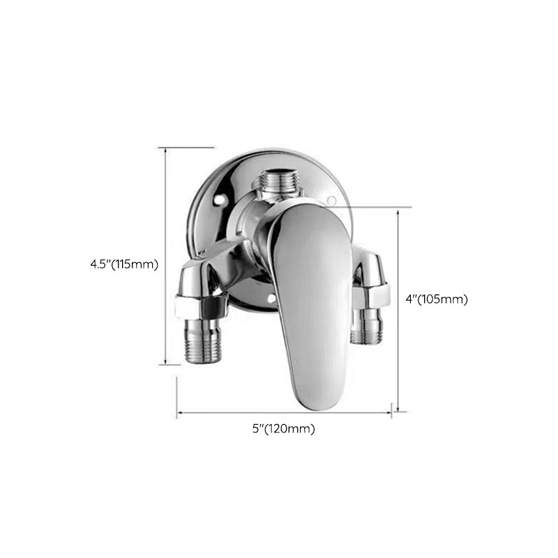 Shower Trim Massage Jet Level Handle Wall Mounted Shower Trim Clearhalo 'Bathroom Remodel & Bathroom Fixtures' 'Home Improvement' 'home_improvement' 'home_improvement_shower_faucets' 'Shower Faucets & Systems' 'shower_faucets' 'Showers & Bathtubs Plumbing' 'Showers & Bathtubs' 6667805