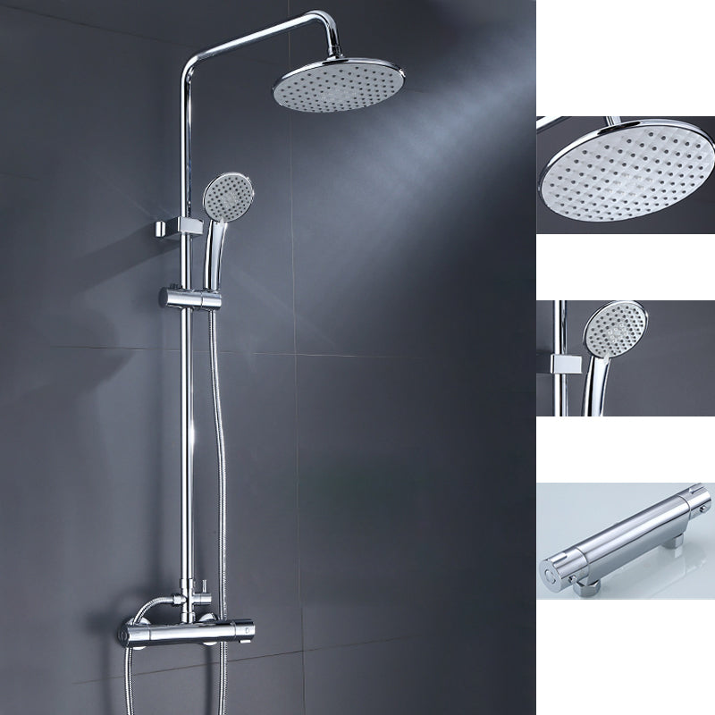 Shower Trim Round Rain Massage Jet Handheld Shower Head System Round 3 Clearhalo 'Bathroom Remodel & Bathroom Fixtures' 'Home Improvement' 'home_improvement' 'home_improvement_shower_faucets' 'Shower Faucets & Systems' 'shower_faucets' 'Showers & Bathtubs Plumbing' 'Showers & Bathtubs' 6667807