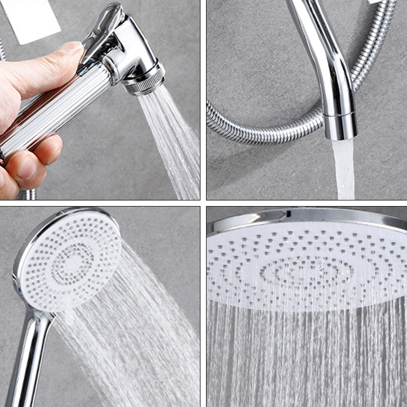 Shower Trim Round Rain Massage Jet Handheld Shower Head System Clearhalo 'Bathroom Remodel & Bathroom Fixtures' 'Home Improvement' 'home_improvement' 'home_improvement_shower_faucets' 'Shower Faucets & Systems' 'shower_faucets' 'Showers & Bathtubs Plumbing' 'Showers & Bathtubs' 6667816