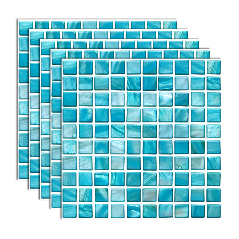 Peel and Stick Mosaic Tile Waterproof Square Peel and Stick Tile for Kitchen 20-Pack Sky Blue Clearhalo 'Flooring 'Home Improvement' 'home_improvement' 'home_improvement_peel_stick_blacksplash' 'Peel & Stick Backsplash Tile' 'peel_stick_blacksplash' 'Walls & Ceilings' Walls and Ceiling' 6667891