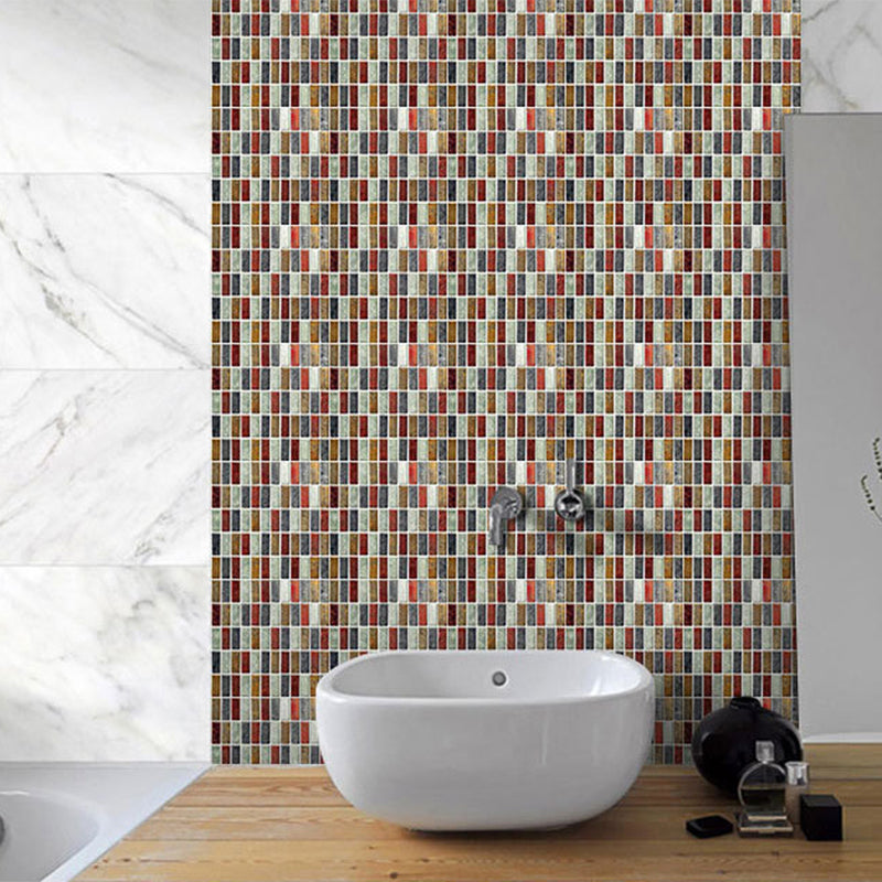 Peel and Stick Mosaic Tile Waterproof Square Peel and Stick Tile for Kitchen 20-Pack Clearhalo 'Flooring 'Home Improvement' 'home_improvement' 'home_improvement_peel_stick_blacksplash' 'Peel & Stick Backsplash Tile' 'peel_stick_blacksplash' 'Walls & Ceilings' Walls and Ceiling' 6667903