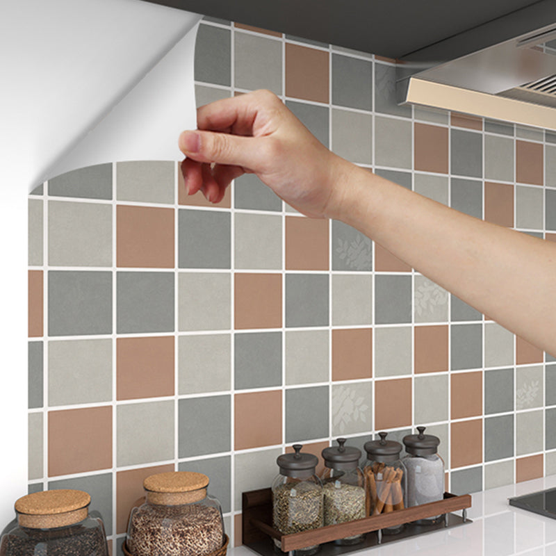 Modern Mosaic Tile Smooth Peel & Stick Backsplash Wallpaper for Kitchen Clearhalo 'Flooring 'Home Improvement' 'home_improvement' 'home_improvement_peel_stick_blacksplash' 'Peel & Stick Backsplash Tile' 'peel_stick_blacksplash' 'Walls & Ceilings' Walls and Ceiling' 6667929