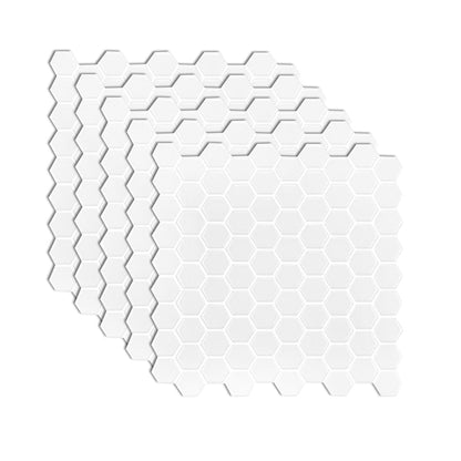 Square Grid Tile-Peel & Stick PVC 12" x 12" Peel & Stick Mosaic Tile 5-Pack White Clearhalo 'Flooring 'Home Improvement' 'home_improvement' 'home_improvement_peel_stick_blacksplash' 'Peel & Stick Backsplash Tile' 'peel_stick_blacksplash' 'Walls & Ceilings' Walls and Ceiling' 6667952