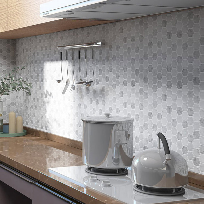 Square Grid Tile-Peel & Stick PVC 12" x 12" Peel & Stick Mosaic Tile 5-Pack Grey 50-Piece Set Clearhalo 'Flooring 'Home Improvement' 'home_improvement' 'home_improvement_peel_stick_blacksplash' 'Peel & Stick Backsplash Tile' 'peel_stick_blacksplash' 'Walls & Ceilings' Walls and Ceiling' 6667955