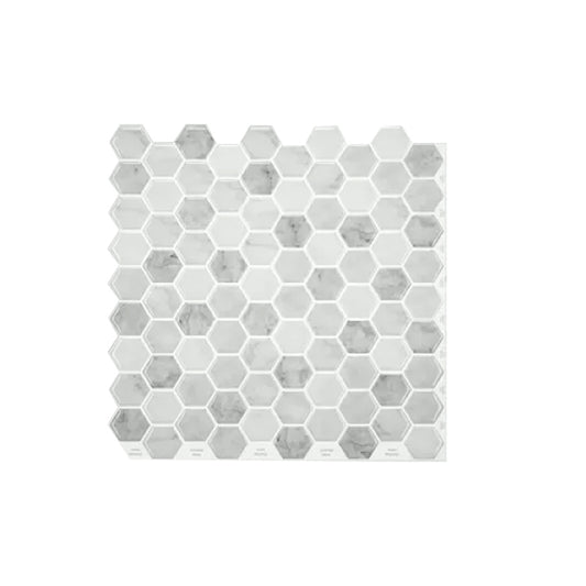 Square Grid Tile-Peel & Stick PVC 12" x 12" Peel & Stick Mosaic Tile 5-Pack Clearhalo 'Flooring 'Home Improvement' 'home_improvement' 'home_improvement_peel_stick_blacksplash' 'Peel & Stick Backsplash Tile' 'peel_stick_blacksplash' 'Walls & Ceilings' Walls and Ceiling' 6667959