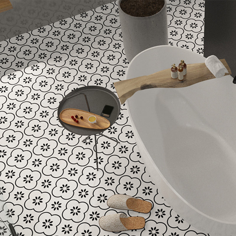 Modern PVC Flooring Peel and Stick Geometric Printed Vinyl Plank Flooring White Clearhalo 'Flooring 'Home Improvement' 'home_improvement' 'home_improvement_vinyl_flooring' 'Vinyl Flooring' 'vinyl_flooring' Walls and Ceiling' 6668035