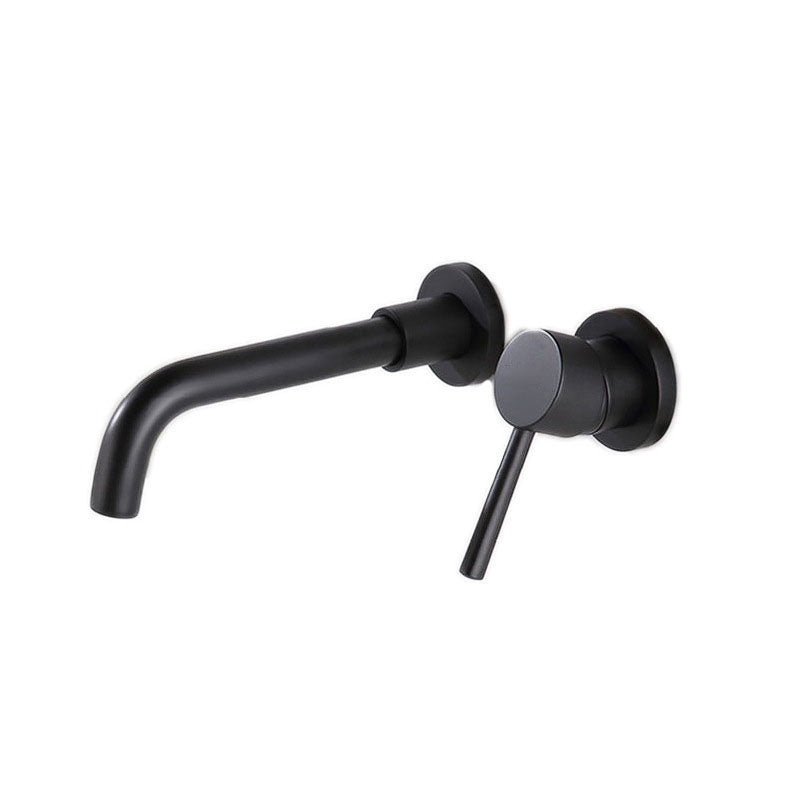 Wall Mounted Metal Tub Filler One Handle Rotatable Tub Faucet Trim Clearhalo 'Bathroom Remodel & Bathroom Fixtures' 'Bathtub Faucets' 'bathtub_faucets' 'Home Improvement' 'home_improvement' 'home_improvement_bathtub_faucets' 6668222