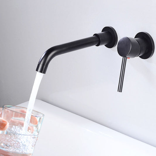 Wall Mounted Metal Tub Filler One Handle Rotatable Tub Faucet Trim Clearhalo 'Bathroom Remodel & Bathroom Fixtures' 'Bathtub Faucets' 'bathtub_faucets' 'Home Improvement' 'home_improvement' 'home_improvement_bathtub_faucets' 6668228
