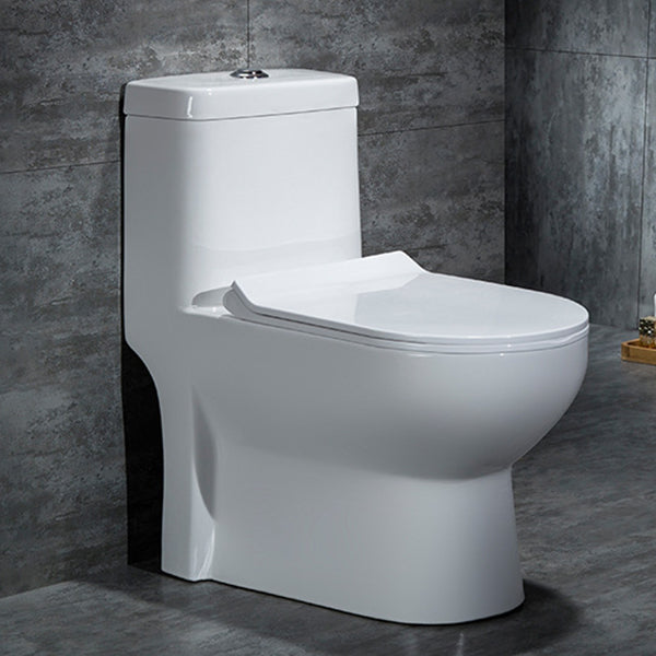 Traditional 1-Piece Toilet Floor Mounted White Urine Toilet for Bathroom 14.2"L x 26.8"W x 28.7"H Clearhalo 'Bathroom Remodel & Bathroom Fixtures' 'Home Improvement' 'home_improvement' 'home_improvement_toilets' 'Toilets & Bidets' 'Toilets' 6668786