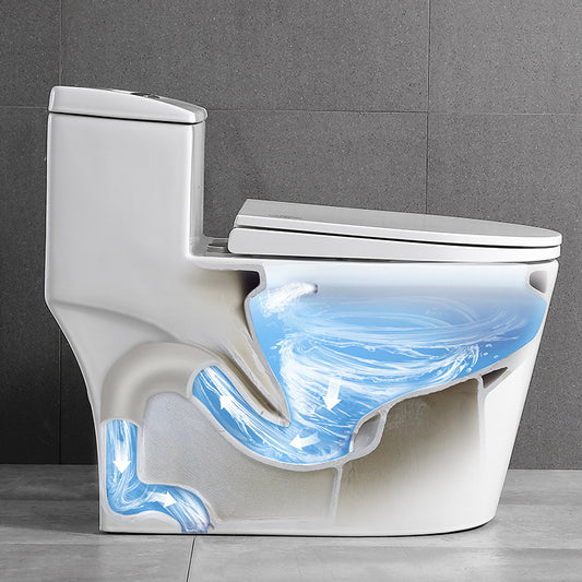Traditional 1-Piece Toilet Bowl White Urine Toilet with Slow Close Seat for Bathroom Clearhalo 'Bathroom Remodel & Bathroom Fixtures' 'Home Improvement' 'home_improvement' 'home_improvement_toilets' 'Toilets & Bidets' 'Toilets' 6668874